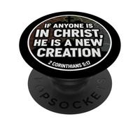Versículo Cristiano Si Alguien Está En Cristo Él Es Una Nueva Creación PopSockets PopGrip Adhesivo