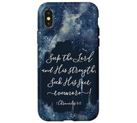 Versículo de la Biblia Cristiana Busca al Señor y su Fuerza Carcasa para iPhone X/XS