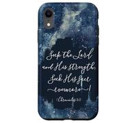 Versículo de la Biblia Cristiana Busca al Señor y su Fuerza Carcasa para iPhone XR
