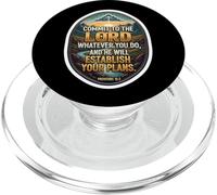 Versículo de la Biblia Cristiana Commit To The Lord Whatever You Do God PopSockets PopGrip para MagSafe