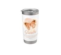 Versículo de la Biblia de la Mariposa Cristiana para Mujeres: Fe Vaso térmico de acero inoxidable de doble pared