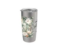 Versículo de la Biblia El Señor Es Mi Pastor Salmo 23:1 Niñas Mujeres Vaso térmico de acero inoxidable de doble pared