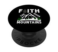 Versículo de la Biblia Faith Can Move Mountains PopSockets PopGrip Adhesivo