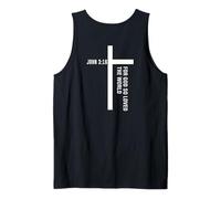 Versículo de la Biblia God So Loved The World John 3 16 Cruz Cristiana Camiseta sin Mangas