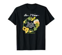 Versículo de la Biblia para I Know Christian Fall Autumn Sunflower Camiseta
