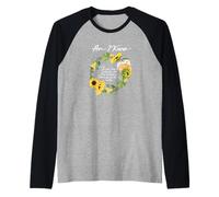 Versículo de la Biblia para I Know Christian Fall Autumn Sunflower Camiseta Manga Raglan
