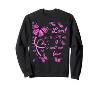 Versículo de la Biblia Salmo 118 6 Mariposas Rosas El Señor Está Conmigo Sudadera