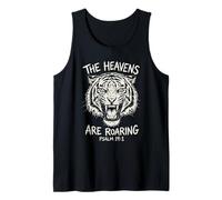 Versículo de la Biblia The Heavens Are Roaring Tiger Camiseta sin Mangas