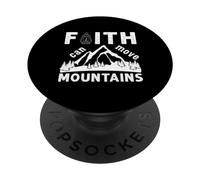 Versículo de la Biblia Vintage Faith Can Move Mountains PopSockets PopGrip Adhesivo