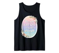 Versículo de Mujer Cristiana: El gozo del Señor es tu Fortaleza Camiseta sin Mangas