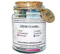 Versículos de la Biblia en un tarro - Read Me When You Need Comfort & Inspiration, tarro de cristal para oración con versículos bíblicos de colores, regalo cristiano para Pascua e iglesia, idioma