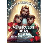 Versículos de la Biblia|Libro de Colorear para Niños:Versículos en Forma de Rima Sencilla: Libros de Colorear de la Biblia para Niños en Español