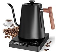 【Versión 2026 Actualizada】Hervidor Swan, 1L Hervidor de Acero Inoxidable con Regulador de Temperatura, Cuello de Cisne, Indicador Térmico, 24h Caliente, 1200W - Perfecto para Café