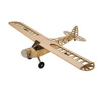 Versión actualizada RC Avión Balsa Madera Airplane Wingspan 1180mm J3 Kit + sistema de alimentación + cubierta S0804B