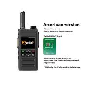 (Versión americana SIM) Zello Walkie Talkie Tarjeta SIM 4G Red WiFi Teléfono celular Radio Largo alcance