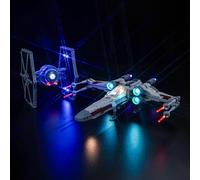 Versión con control de luz kit compatible con Lego Mashup en TIE Fighter & X-Wing (sin modelo), juego de iluminación LED para 75393 TIE Fighter & X-Wing Mash-up juguete creativo