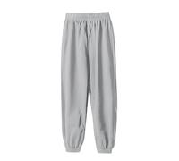 Versión coreana de pantalones para niñas y CuHK - Pantalones de aire acondicionado de algodón para 14 colores pantalones rotos niña, gris, 4-5 años