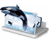 Versión de Lupa de Pantalla, Lupa de Pantalla 2026 para Teléfono Celular, Películas, Videos y Juegos, Amplificador de Escritorio para Personas Mayores de Lectura (Blanco, 12inch)