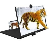 Versión de Lupa de Pantalla, Lupa de Pantalla 2026 para Teléfono Celular, Películas, Videos y Juegos, Amplificador de Escritorio para Personas Mayores de Lectura (Negro, 10inch)