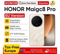 Versión EU Honor Magic 8 Pro 5G Smartphone Snapdragon 8 Elite Gen 5 200MP AIMAGE 6270mAh 100W 6.71'' OLED NFC eSIM HONOR Sky Cyan