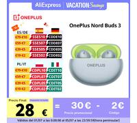 Versión global Auriculares OnePlus Nord Buds 3 Cancelación activa del ruido de hasta 32 dB Graves ultra profundos con BassWave 2.0 Conexión dual Auriculares Bluetooth 5.4 IP55 Blue