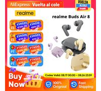 realme Buds Air 8 Auriculares Bluetooth Inalámbricos, Traducción AI, Control táctil, Batería de 58H, Reducción de Ruido, Tipo-C, IP55 Resistente al Agua y Polvo, Bluetooth 5.4, Gris