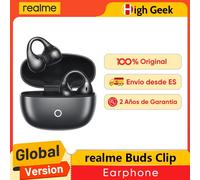Versión global Auriculares realme Buds Clip Diseño Titanium-Fit 5,3 g Ligeros como el papel Algoritmo NextBass Traductor Al Sonido potente Titanium Gold