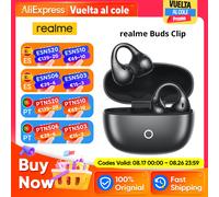 Versión global Auriculares realme Buds Clip Diseño Titanium-Fit 5,3 g Ligeros como el papel Algoritmo NextBass Traductor Al Sonido potente Titanium Gold