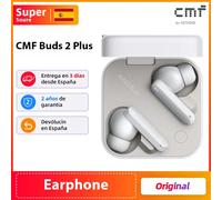 Versión Global CMF Buds 2 Plus Auriculares sin cables 12mm LCP Driver 50dB Hybrid ANC Hi-Res LDAC IP55 Resistente al agua y al polvo Light Grey