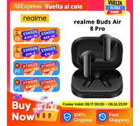 Versión global de los auriculares TWS realme Buds Air 8 Pro con cancelación de ruido adaptativa de 55 dB, modo Transparencia, Bluetooth 6.1 e IP55 BLANCO