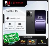 Versión global del smartphone OnePlus 13s 5G con 12 GB + 512 GB, Snapdragon 8, batería de 5850 mAh y cámara de 50 MP. Teléfonos móviles OnePlus con IA Black Velvet