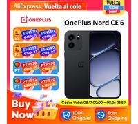 Versión global del smartphone OnePlus Nord CE 6 5G de 8+256 GB, con batería de 7500 mAh y carga de 80 W, rendimiento de la serie Snapdragon 7, frecuencia de actualización de 144 Hz, cámara de 50 MP Fr