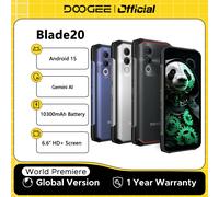 Versión Global DOOGEE Blade20 teléfono resistente Gemini AI 10300mAh batería 6,6 ''HD + pantalla 4GB 128GB Android 15 Smartphone NFC 4GB 128GB Purple