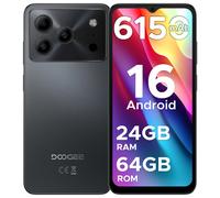 Versión Global DOOGEE Note 56 Smartphone Android 16 Batería de 6150mAh Pantalla de 6.56'' 24GB RAM + 64GB ROM Cámara de 8MP Teléfono Móvil 3GB 64GB WHITE