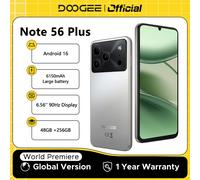 Versión Global DOOGEE Note56 Plus Android 16 Smartphone 48GB + 256GB 6150mAh Batería Grande Pantalla de 6,56 ''90Hz Cámara de 50MP NFC 6GB 256GB GREEN