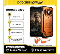 Versión Global DOOGEE S200 5G teléfono resistente Android 16 48GB 256GB 6,72 "120Hz pantalla 100MP cámara 10100mAh batería AI asistente 12GB 256GB Silver