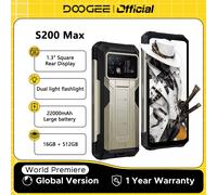 Versión Global DOOGEE S200 Max teléfono resistente 16GB 512GB 22000mAh batería 66W 1,32 "pantalla trasera 6,72" 120Hz densidad 7050 NFC 16GB 512GB Gray