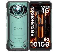 Versión Global DOOGEE S200 X 5G, Teléfono Resistente con Android 16, 48 GB de RAM (12 GB + 36 GB), 512 GB, Pantalla de 6.72 Pulgadas, 10100 mAh, Pantalla Trasera AMOLED de 1.32 Pulgadas Yellow