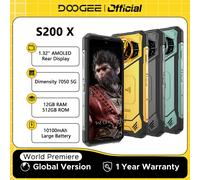 Versión Global DOOGEE S200 X 5G Teléfono Robusto MTK Dimensity 7050 12GB RAM 512GB ROM AI Triple cámara 6,72” FHD+ 120Hz 10100mAh S200 X 12GB 512GB YE