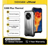 Versión Global DOOGEE S300 Plus, Teléfono Resistente 5G con Imagen Térmica, 12GB 1TB, Pantalla de 6.78'', 11000mAh, Android 16 12GB 1TB Black