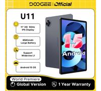 Versión Global DOOGEE U11 Android 15 Tablet 11 "pantalla ultrafina de 90Hz 16GB(4+12) 128GB 8580mAh batería Unisoc T606 octa-core 4GB 128GB Balck