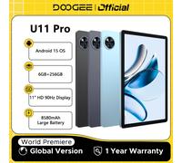 Versión Global DOOGEE U11 Pro Android 15 tableta 30GB(6 + 24) 256GB 11 "HD 90Hz pantalla 8580mAh batería Unisoc T7200 octa-core Add KeyboardMousePen
