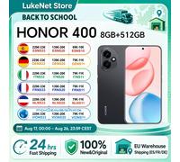 Versión Global HONOR 400 Smartphone 5G Snapdragon 7 Gen 3 Cámara IA de 200MP Pantalla AMOLED de 6.55'' 5300mAh 66W SuperCharge Midnight Black