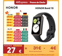 Versión global Honor Band 10 Smart Band Diseño de bordes curvados Morning Health Pantalla AMOLED de 1,57 pulgadas Resistencia al agua 5ATM Bluetooth5.3 Negro