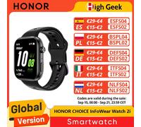 Versión Global HONOR CHOICE InFoWear Watch 2i Smartwatch 1.85inches AMOLED Screen Bluetooth Call on Watch All-Day Health Monitoring Black