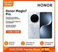 Versión Global Honor Magic7 Pro 5G Smartphone Snapdragon 8 Elite 200MP Teleobjetivo Cámara 6.8'' OLED Pantalla 5270mAh Batería 100W Carga NFC Honor Magic 7 Pro Sombra lunar Gris