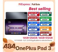 Versión global OnePlus Pad 3 Tablet Snapdragon 8 Elite Pantalla de 13,2" 144 Hz Resolución 3.4K Bluetooth 5.4 Android 15 Blue