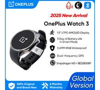 Versión global OnePlus Watch 3 Reloj inteligente 1,5 '' AMOLED 32GB Snapdragon W5 Wear OS por Google Snapdragon IP68 Obsidian Titanium