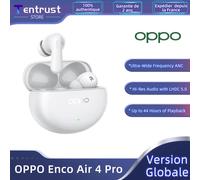 Versión Global OPPO Enco Air 4 Pro Auricular Inalámbrico de Frecuencia Ultra Amplia ANC Bluetooth 5.4 Hi-Res Audio con LHDC 5.0 Hasta 44 Horas de Reproducción Moonlight White