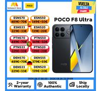 Versión global POCO F8 Ultra Snapdragon 8 Elite Gen 5 Smartphone Pantalla AMOLED de 6,9" y 120 Hz Batería de 6500 mAh y 100 W Teléfono POCO Blue